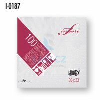 Ubrousky 33x33 cm 2-vrstvé bílé/100 ks